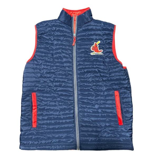 MLB St Louis Cardinals Blue Puffer Vest Size XL - Picture 1 of 6